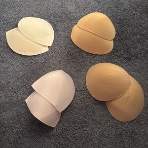 Breast pads from sports bras/ swimsuits with D/DD cups. 4 pair.